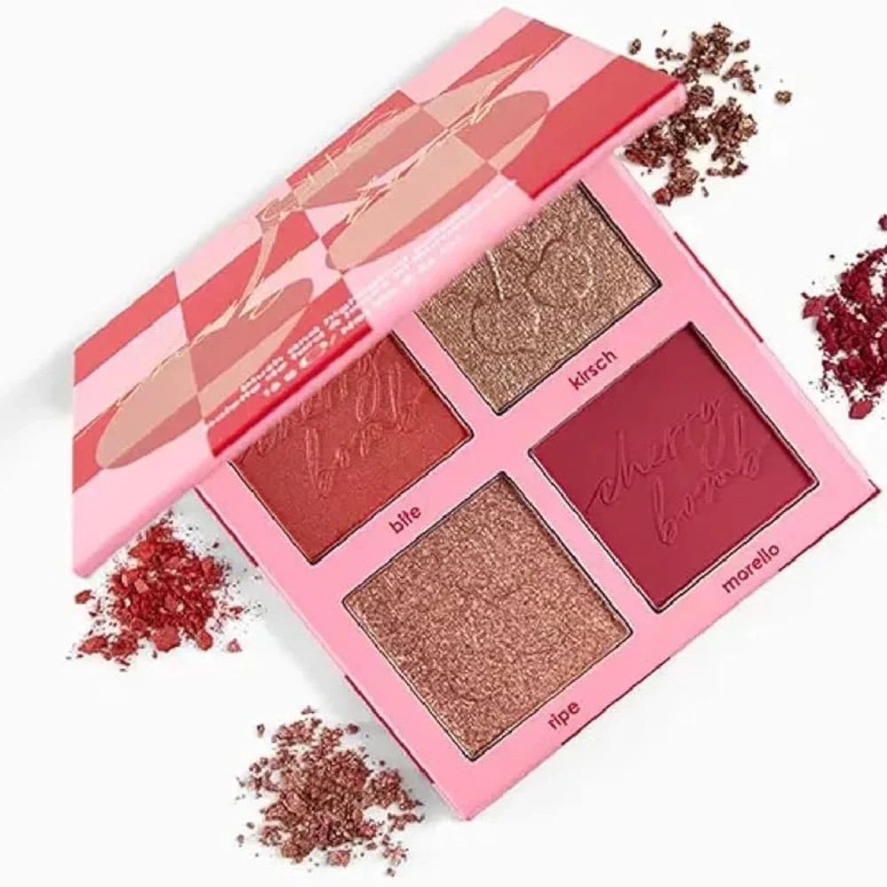 Ciaté London Cherry Bomb Blush and Highlighter Palette NIB MEDIUM DARK QUAD